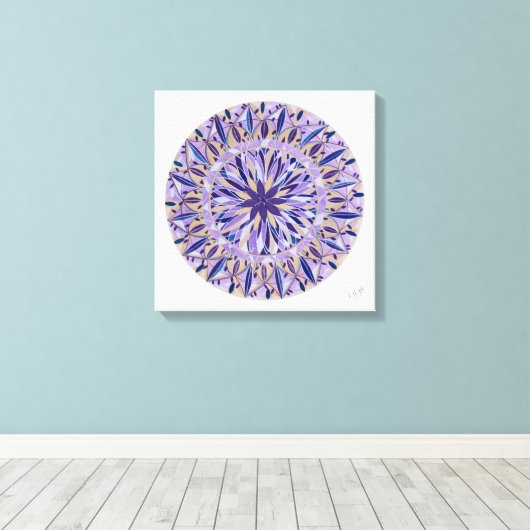 Mandala Celestia キャンバスプリント (インサイチュ (ウッドフロア))