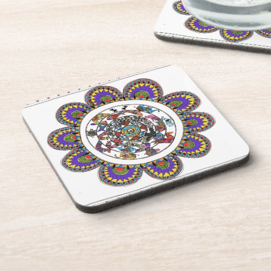 mandala coasters コースター (左側)