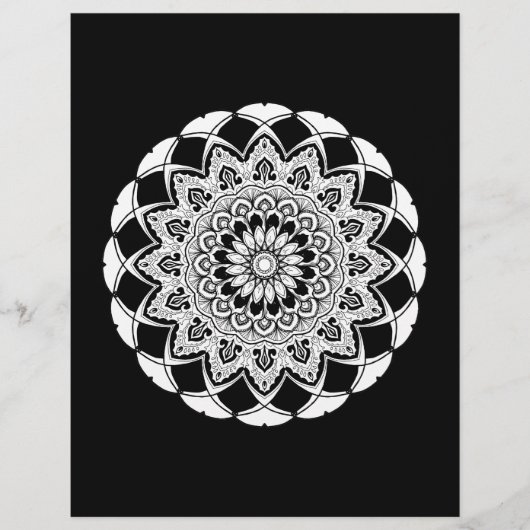 mandala coloring page チラシ (正面)