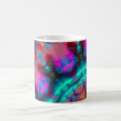 Mandala-colorpink-red-blue-万華鏡のように千変万化するパターンrm コーヒーマグカップ (中央)