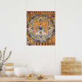 Mandala Cosmic Diagram for Meditation ポスター (キッチン)