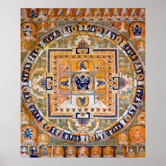 Mandala Cosmic Diagram for Meditation ポスター (正面)