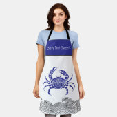 Mandala Crab Apron エプロン (着用した状態)