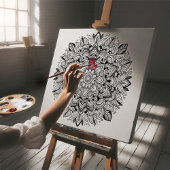 Mandala Cronicles ser.1 #01C色可能/絵を描オーバー キャンバスプリント