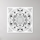 Mandala Cronicles ser.1 #03色可能/絵を描オーバー キャンバスプリント (正面)