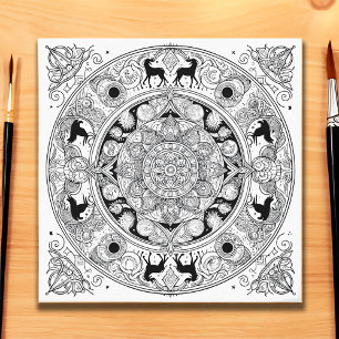 Mandala Cronicles ser.1 #03色可能/絵を描オーバー キャンバスプリント