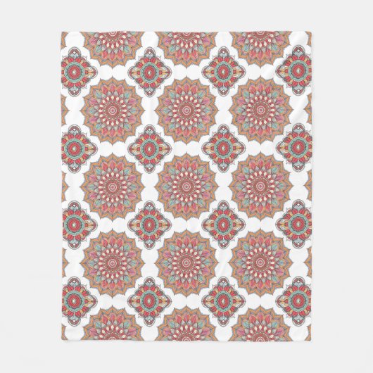 Mandala da Harmonia (Calmante e Tranquilizante) フリースブランケット (正面)