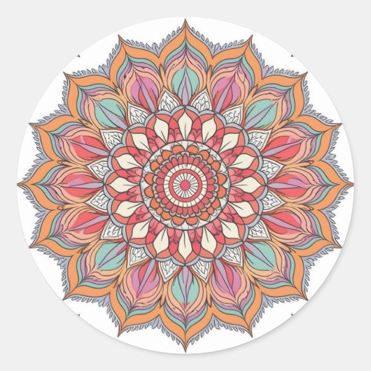 Mandala da Harmonia (Calmante e Tranquilizante) ラウンドシール (正面)