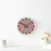 Mandala da Harmonia (Calmante e Tranquilizante) ラウンド壁時計 (ホーム)