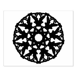 Mandala- dekoratives Muster in Rund ラバースタンプ