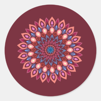 mandala design sticker  ラウンドシール