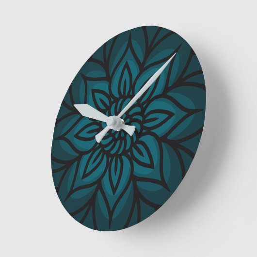 Mandala Design Wall Clock ラウンド壁時計 (傾斜)
