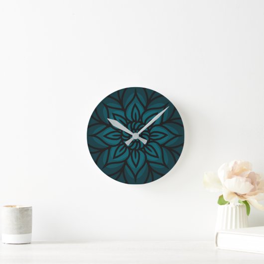 Mandala Design Wall Clock ラウンド壁時計 (ホーム)