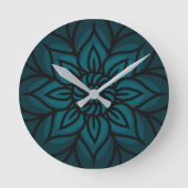 Mandala Design Wall Clock ラウンド壁時計 (正面)