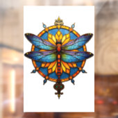 Mandala Dragonfly Luminous Sacred Geometry Spiritu ウィンドウサイン (シート2)