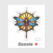 Mandala Dragonfly Luminous Sacred Geometry Spiritu シール (シート)