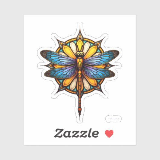 Mandala Dragonfly Luminous Sacred Geometry Spiritu シール (シート)