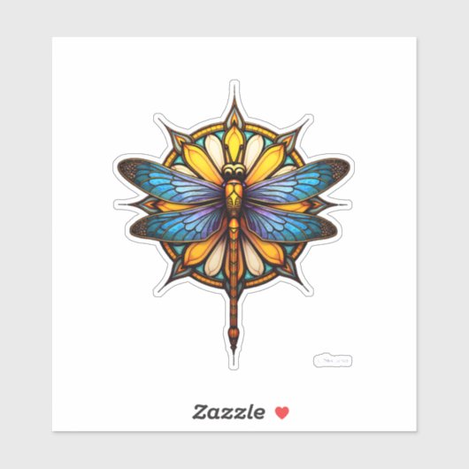 Mandala Dragonfly Luminous Sacred Geometry Spiritu シール (シート)