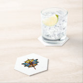 Mandala Dragonfly Luminous Sacred Geometry Spiritu ペーパーコースター (インサイチュ)