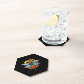 Mandala Dragonfly Luminous Sacred Geometry Spiritu ペーパーコースター (インサイチュ)
