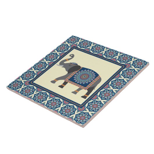 Mandala Elephant Design タイル (側面)