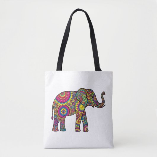 Mandala Elephant Tote Bag  トートバッグ (正面)