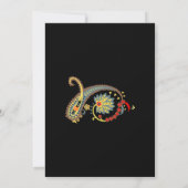 Mandala Floral Art – Boho Paisley Poster Design セーブザデート (裏面)