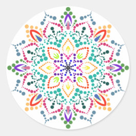 Mandala flower ラウンドシール