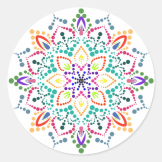 Mandala flower ラウンドシール