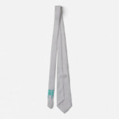 Mandala flower elephant - turquoise, grey & white ネクタイ (裏面)