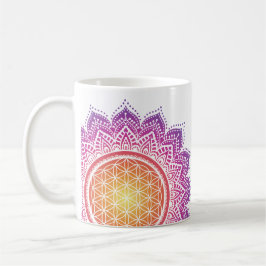 Mandala Flower of life sun rising コーヒーマグカップ