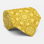 Mandala Flower Pattern - Mustard Gold and Yellow  ネクタイ (ロール)