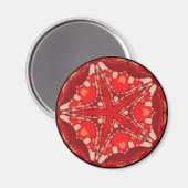 Mandala Fractal Arco Iris Estrella Flor Arte Iman マグネット (正面/裏面)