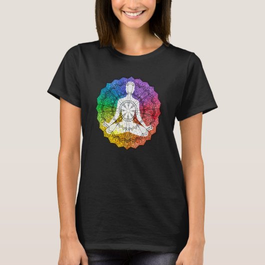 Mandala Geometry Spiritual Graphic Tシャツ (正面)