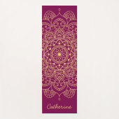 Mandala Gold Color Custom Yoga Mat ヨガマット (正面)