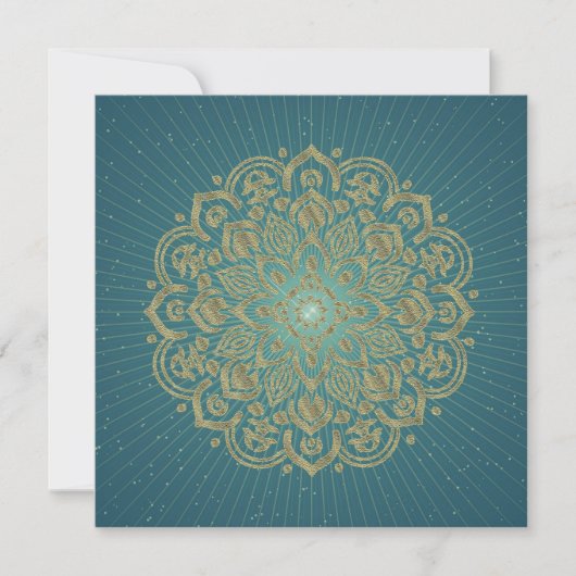 MANDALA GoldenRosette – グリーティングカード、招待状、 シーズンカード (正面)