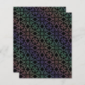 Mandala Gradient 4.5インチx 5.6インチフラット紙シート (正面/裏面)