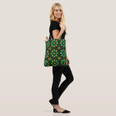 Mandala Green and Yellow Floral Geometric Pattern  トートバッグ (モデル)
