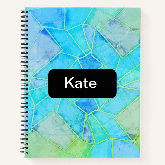 Mandala Green Chalk Sketch ノートブック (正面)