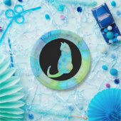 Mandala Green Chalk Sketch ペーパープレート (パーティー)