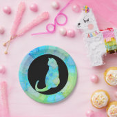 Mandala Green Chalk Sketch ペーパープレート (パーティー)