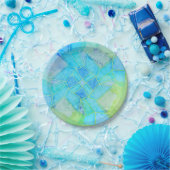 Mandala Green Chalk Sketch ペーパープレート (パーティー)