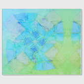 Mandala Green Chalk Sketch ラッピングペーパー (フラット)