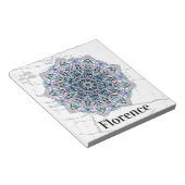 Mandala. Grunge style with personalized name. ノートパッド (アングル)