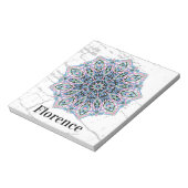 Mandala. Grunge style with personalized name. ノートパッド (回転)