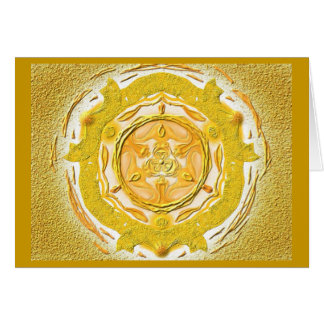 Mandala-Grußkarte 04 I-M Gold