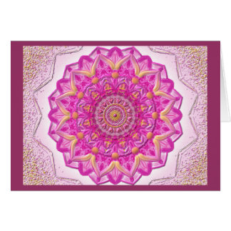 Mandala-Grußkarte 12 I-M Magenta