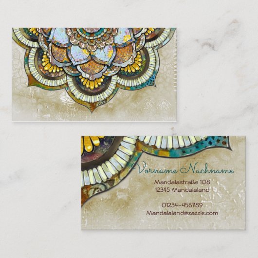 Mandala Happiness 名刺 (正面/裏面)