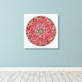 Mandala Harmonia Radiante キャンバスプリント (インサイチュ (ウッドフロア))