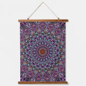 Mandala Harmony Wall Tapestry Wood-Topped Vertical 吊り下げ型タペストリー (正面2)
